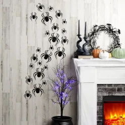 Halloween Spider Decor - 24 Piece Set