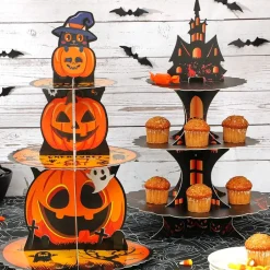 Halloween Spooktacular Dessert or Cupcake Display Stand 3-Tier