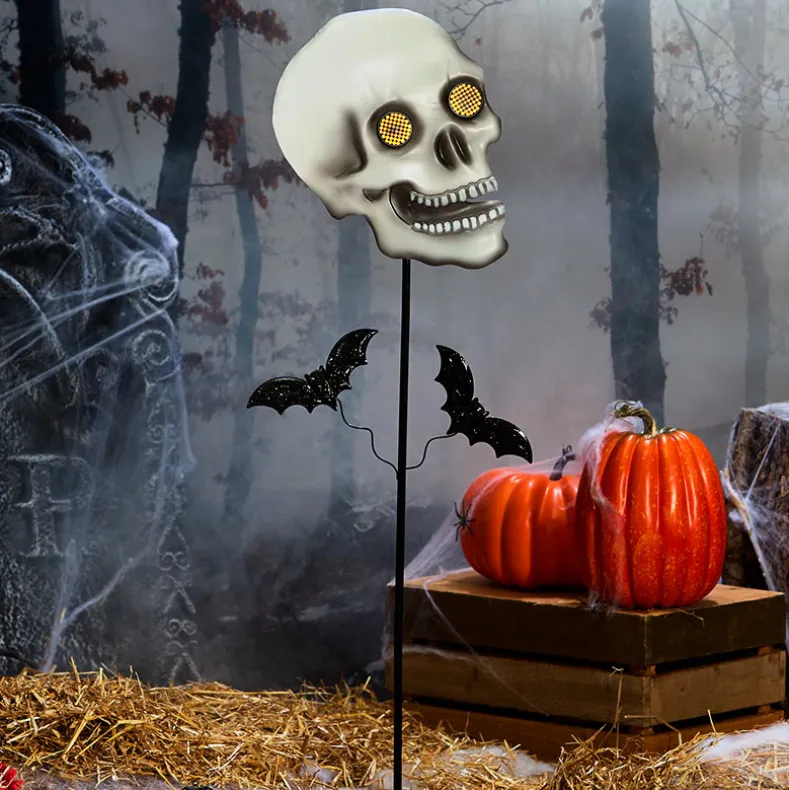 Halloween Stake Animated Jack-O'-Lantern or Skull