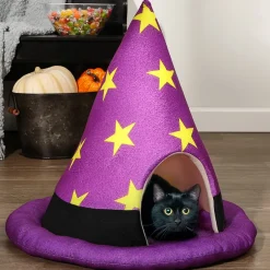 Halloween Witch Hat Cat Bed
