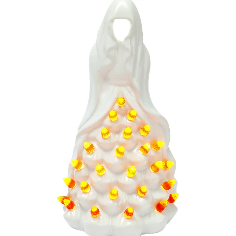 Halloween Witch Or Spirit LED Lighted Ceramic Tabletop Decor