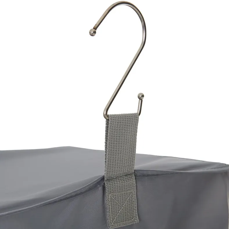 Hanging Closet Organizer with Laundry Bag - 3-Shelf