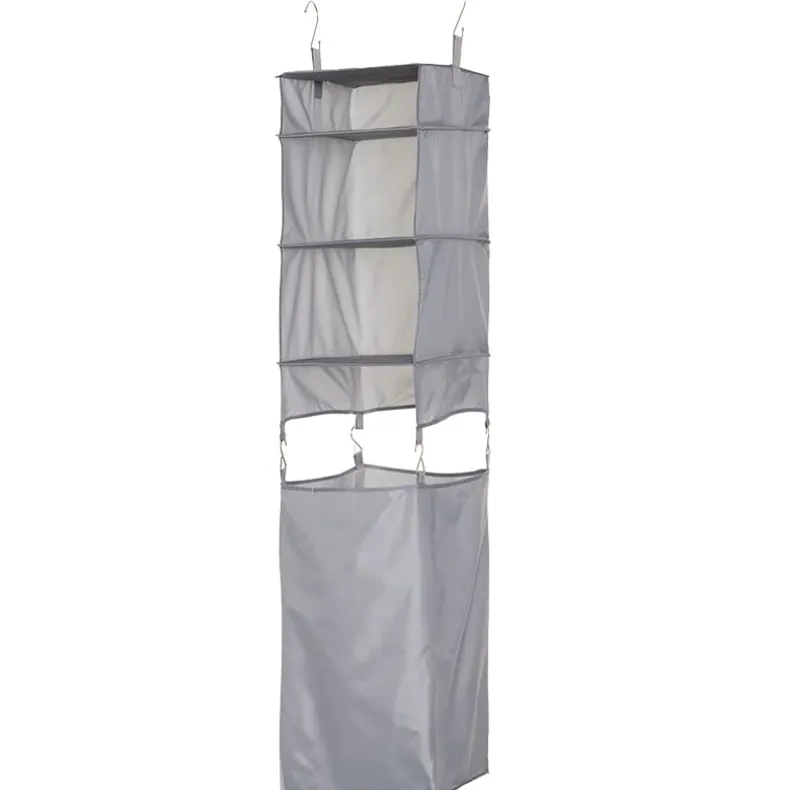 Hanging Closet Organizer with Laundry Bag - 3-Shelf