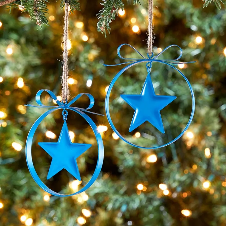 Hanging Metal Ornaments Set of 2