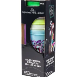 Harry Potter Nightmare Before Christmas Color-Changing Tumblers 4-Pk.