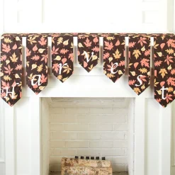 Harvest-Themed Mantel Scarf