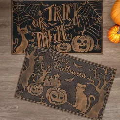 Haunted Halloween Rubber Doormat