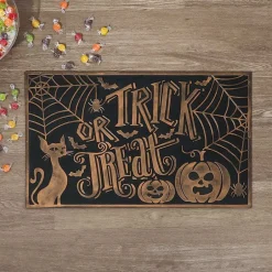 Haunted Halloween Rubber Doormat