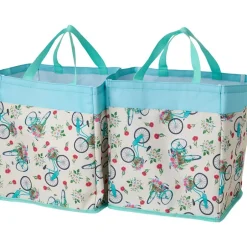 Heavy-Duty All Purpose Patterned Tote Bags - Set of 3