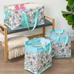 Heavy-Duty All Purpose Patterned Tote Bags - Set of 3