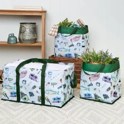 Heavy-Duty All Purpose Patterned Tote Bags - Set of 3