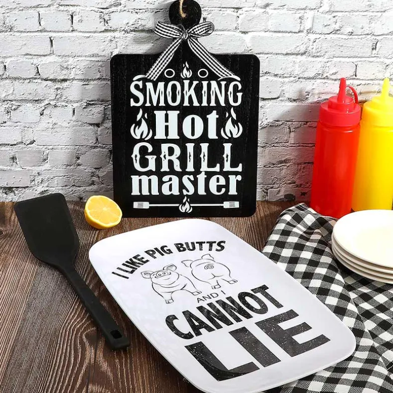 Hilarious Pig Butts Serving Platter with Pig Icon