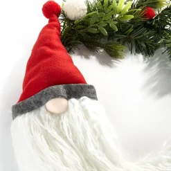 Holiday Lighted Gnome Wreath