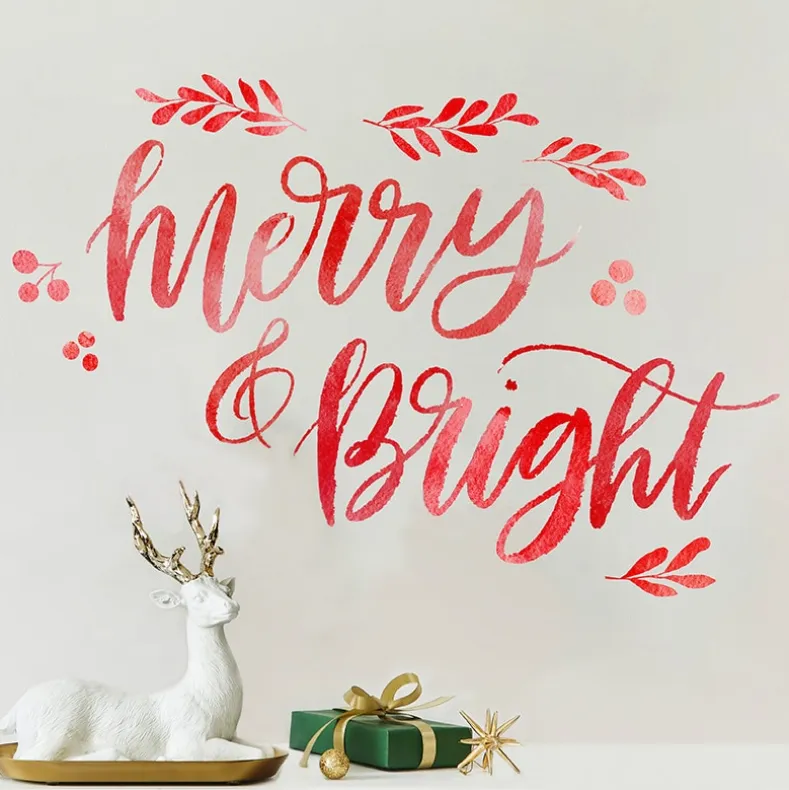 Holiday Sentiment Decal Wall Art