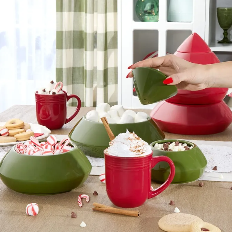 Holiday Stackable Serving Bowls 4 Pc.