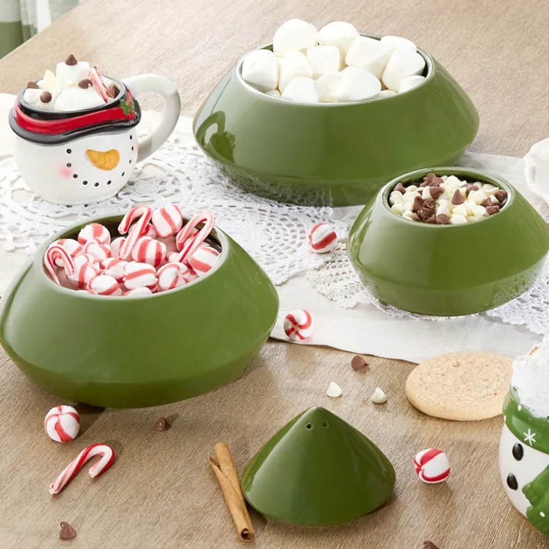 Holiday Stackable Serving Bowls 4 Pc.