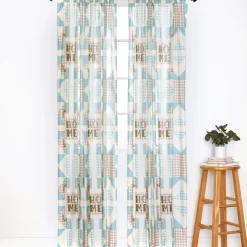Home Pattern Check Window Panel 50" x 63" or 50" x 84"