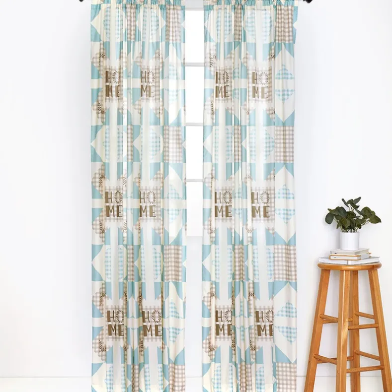Home Pattern Check Window Panel 50" x 63" or 50" x 84"