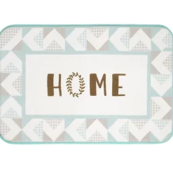 Home Pattern Shower Curtain, Bath Rug, Hand Towels, Valance, or Hooks