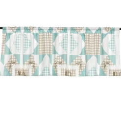 Home Pattern Shower Curtain, Bath Rug, Hand Towels, Valance, or Hooks