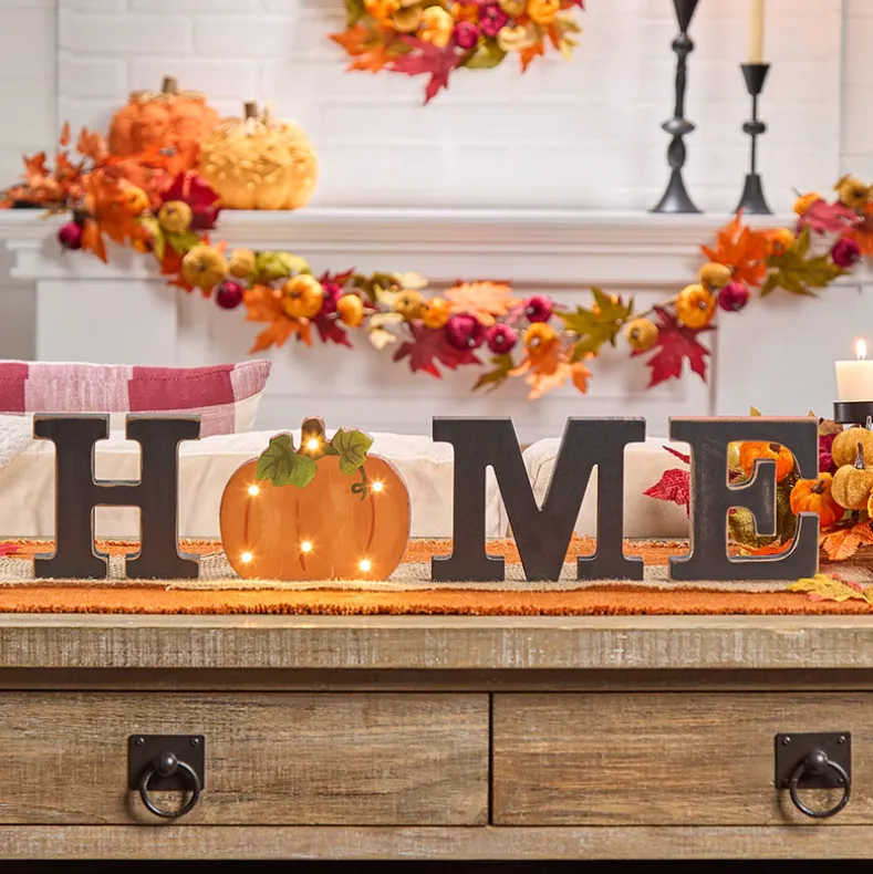 Home Sign with Lighted Heart or Set of 4 Icons