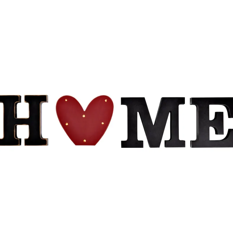 Home Sign with Lighted Heart or Set of 4 Icons