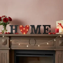 Home Sign with Lighted Heart or Set of 4 Icons