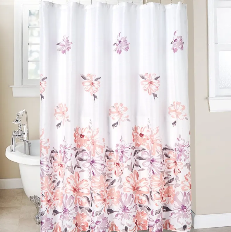 Homewear Falling Floral Shower Curtain Set with Hooks 13-Pc.
