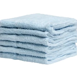 Homewear Highland Border Zero Twist Cotton Washcloth, Set of 6