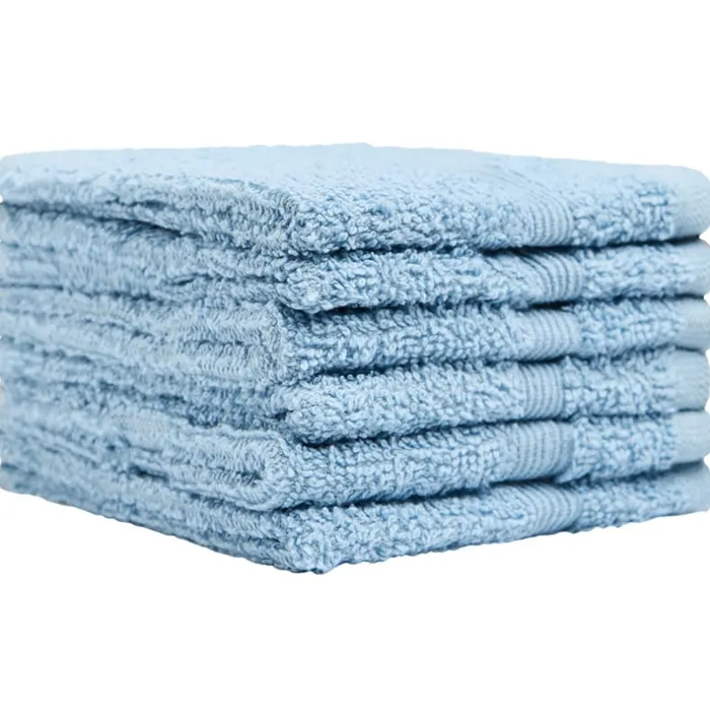 Homewear High Rise Stripe Low Twist Cotton Washcloth, Set of 6