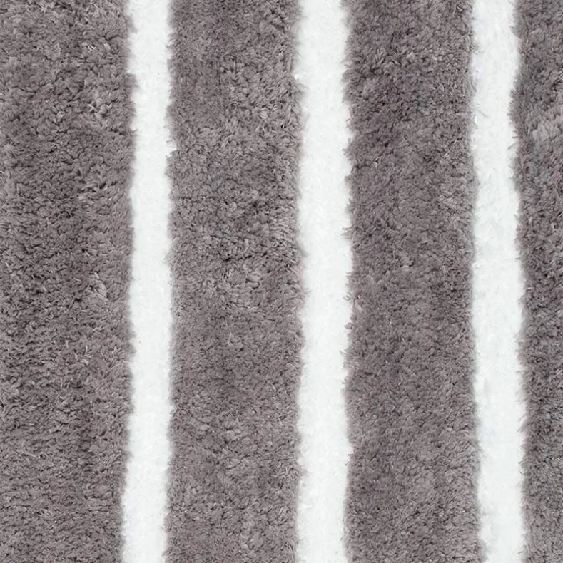 Homewear Luxury Stripe Bath Rug with Non-Skid Backing, Set of 2