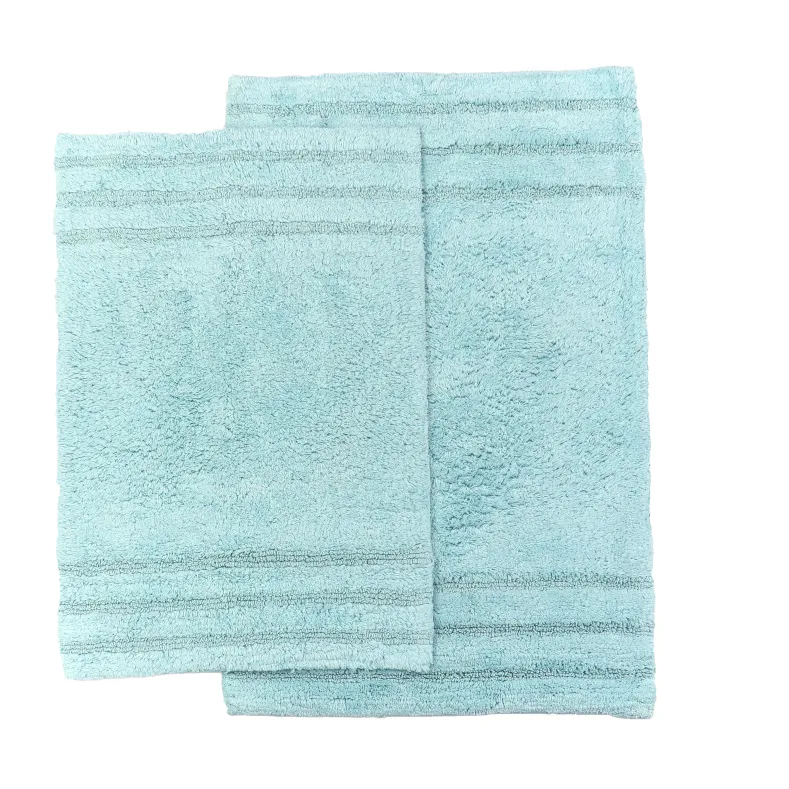 Homewear Sanibel End Border Cotton Bath Rug Set 2-Pc.