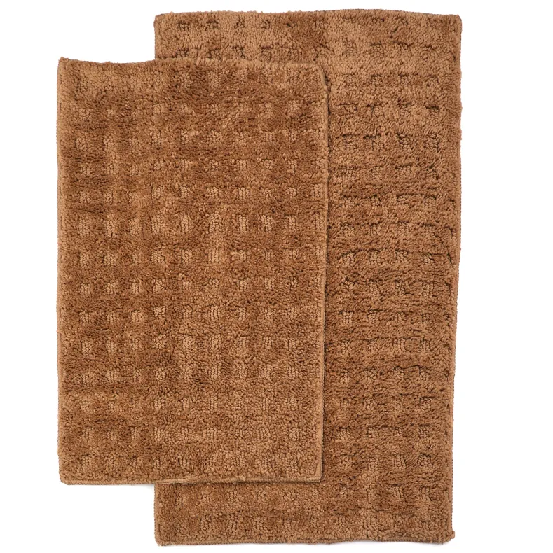 Homewear Soft Sensations Waffle Bath Set with Non-Skid Backing, 2-Pc.