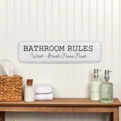 Humorous Household Metal Signs - Bathroom, Laundry, or Mudroom