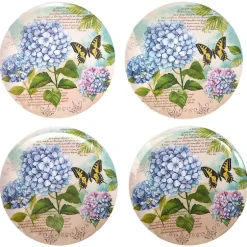 Hydrangea & Butterfly Dinner Plates - Set of 4