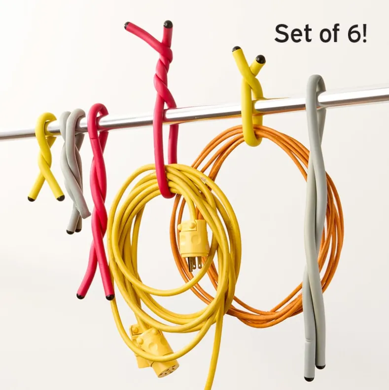 Ideaworks® Gorilla Ties - Multi-Size Flexible, Durable, Reusable, Set of 6
