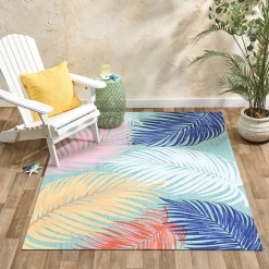Indoor/Outdoor Coastal Print Accent Rug or Runner