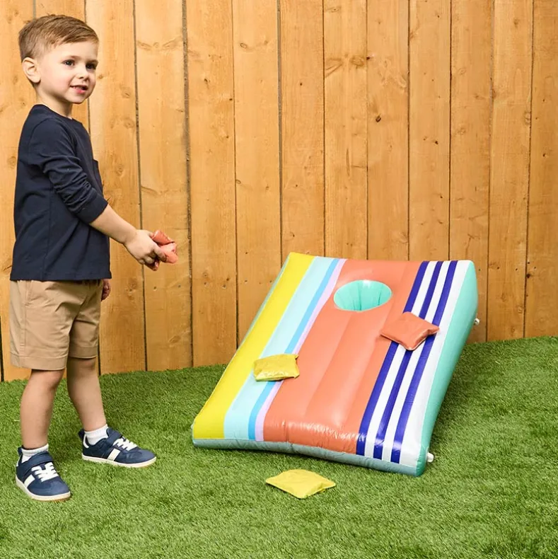 Inflatable Cornhole Bean Bag Toss Game - Durable Indoor and Outdoor Fun