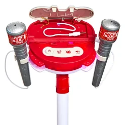 Interactive Stage Microphone for 2 - Adjustable Stand and Flashing Lights
