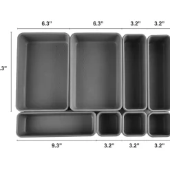 Interlocking Desk Drawer Organizer Tray Dividers 8 Piece