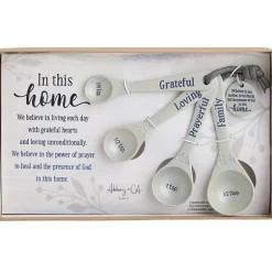 In This Home Collection - Pie Plate, Utensil Crock, Measuring Spoons