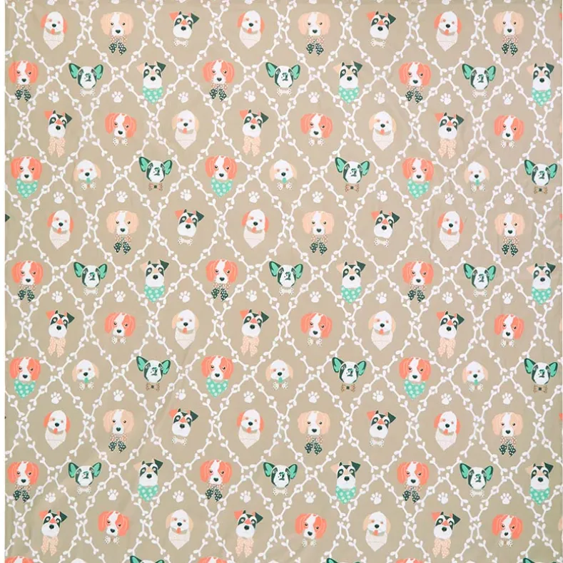 I Woof You Shower Curtain with Buttonholes