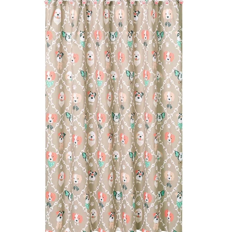 I Woof You Shower Curtain with Buttonholes