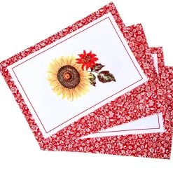 Jacobean Sunflower Table Runner or Set of 4 Placemats