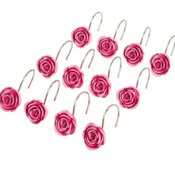Jolene Patchwork Shower Curtain Hooks, Set of 12