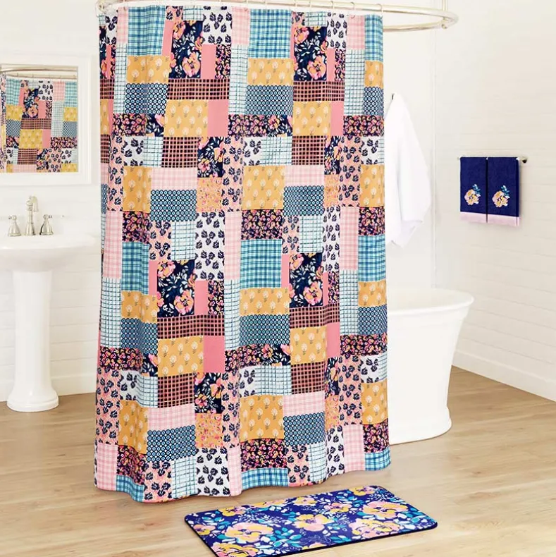 Jolene Patchwork Shower Curtain Hooks, Set of 12