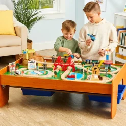 Kidkraft® Ride Around Town Train Set and Table - 100-Piece Adventure