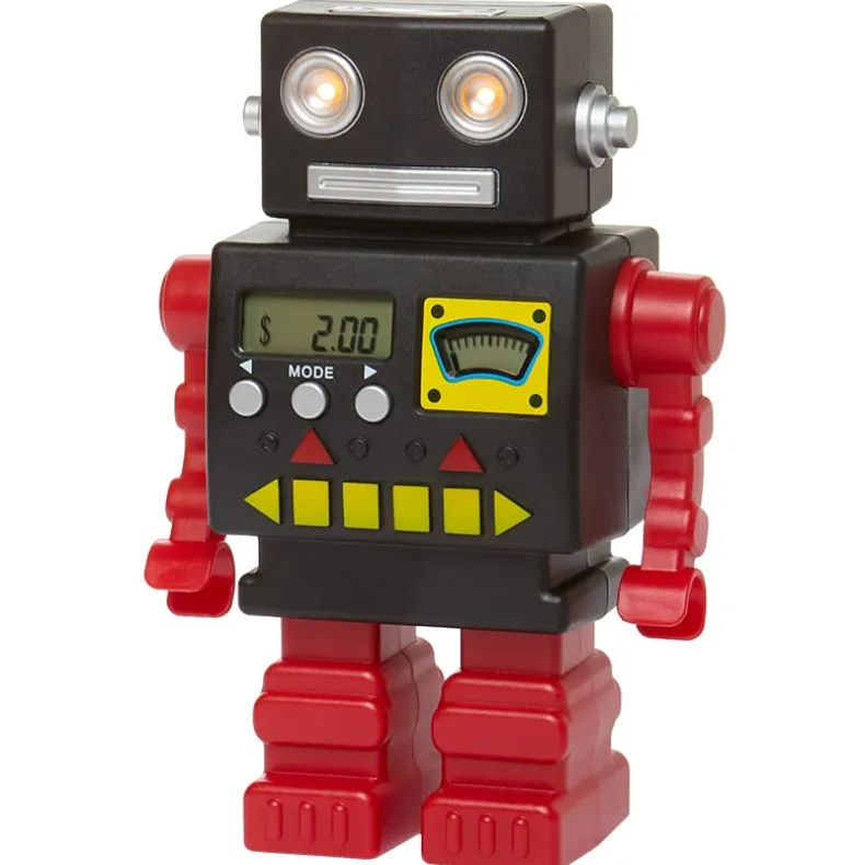 Kids' Electronic Robot Coin Bank - Fun Sound Effects and LCD Display