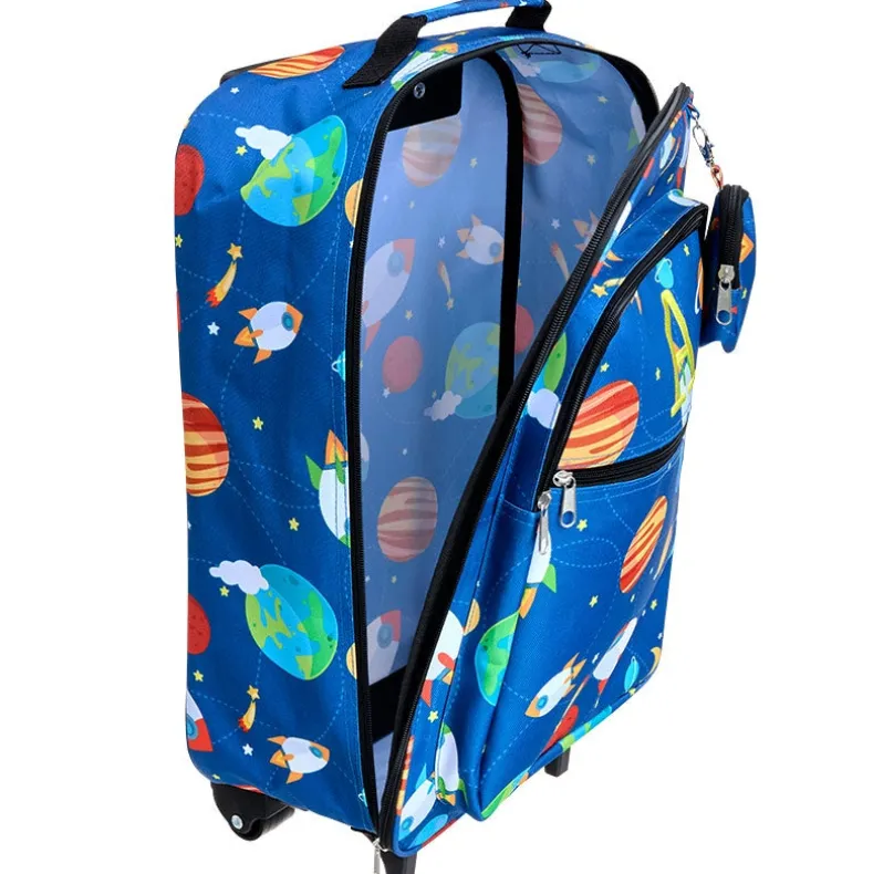 Kids' Monogrammed Space-Themed Luggage 3 Pc. Set