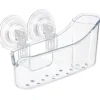 Kitchen Clear Sink Caddy and Sponge Holder with Suction Cups